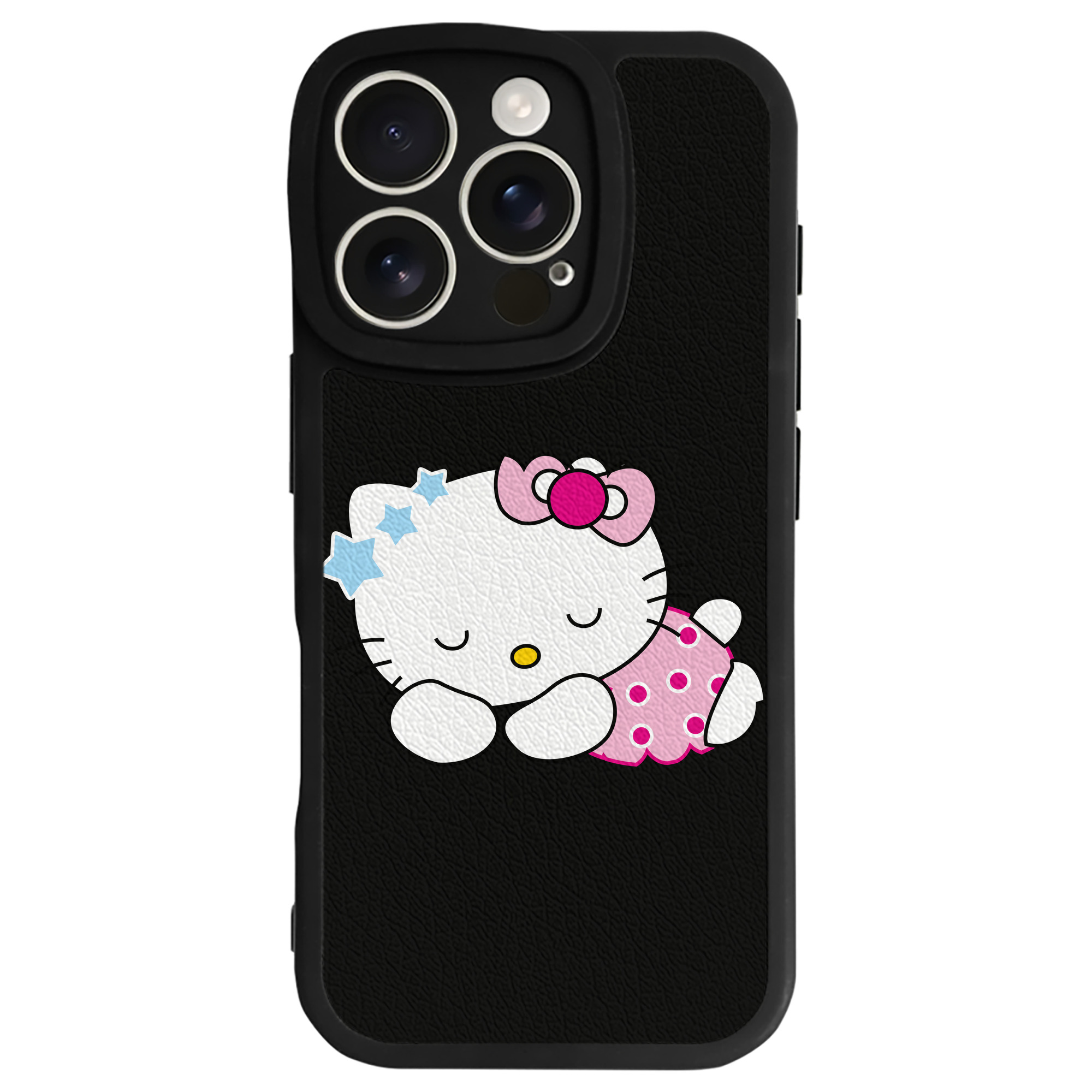 （画像用） Hello Kitty ハローキティ 【iPhone 16シリーズ対応】シリコンスマホケース（レザー調） 材質：シリコン